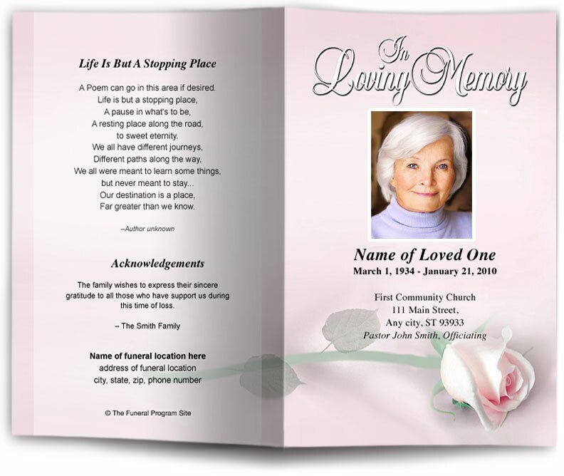 Beloved Funeral Program Template - The Funeral Program Site