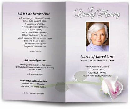 Beloved Funeral Program Template - The Funeral Program Site