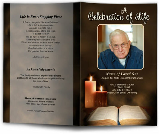 Bible Funeral Program Template - The Funeral Program Site