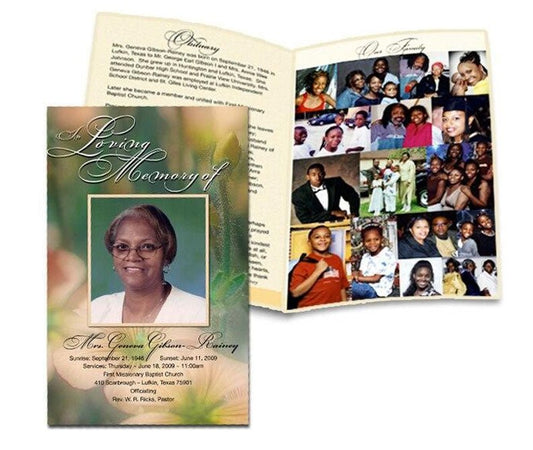 Bifold Funeral Program Editing Service - The Funeral Program Site