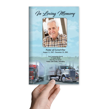 Big Rig Funeral Program Template - The Funeral Program Site