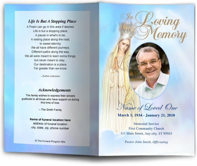 Blessed Funeral Program Template - The Funeral Program Site