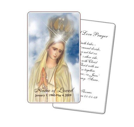 Blessed Prayer Card Template - The Funeral Program Site