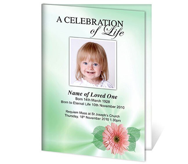 Blossom A4 Funeral Order of Service Template - The Funeral Program Site