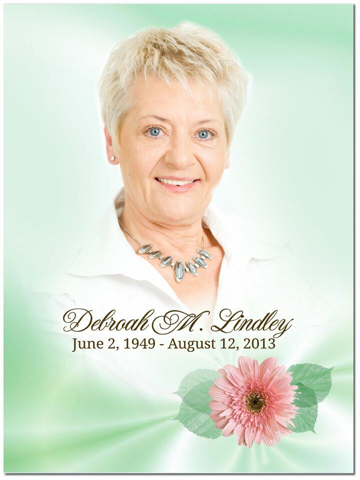 Blossom Funeral Poster Memorial Portrait - The Funeral Program Site