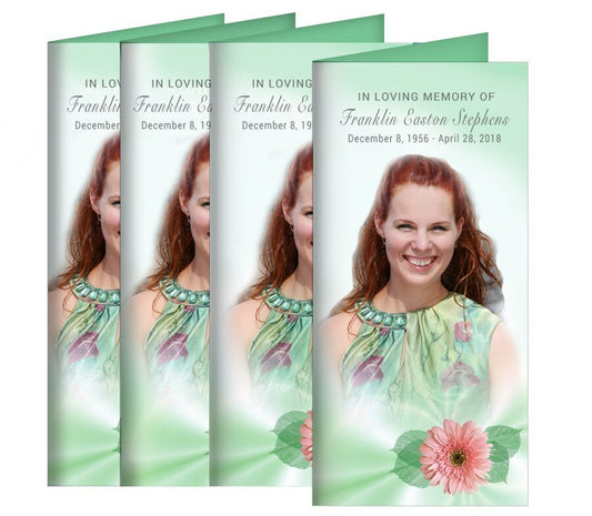 Blossom Long Fold Program Design & Print (Pack of 50) - The Funeral Program Site