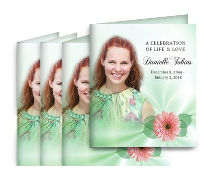 Blossom Memorial Cards Done For You Design & Print (Pack of 50) - The Funeral Program Site