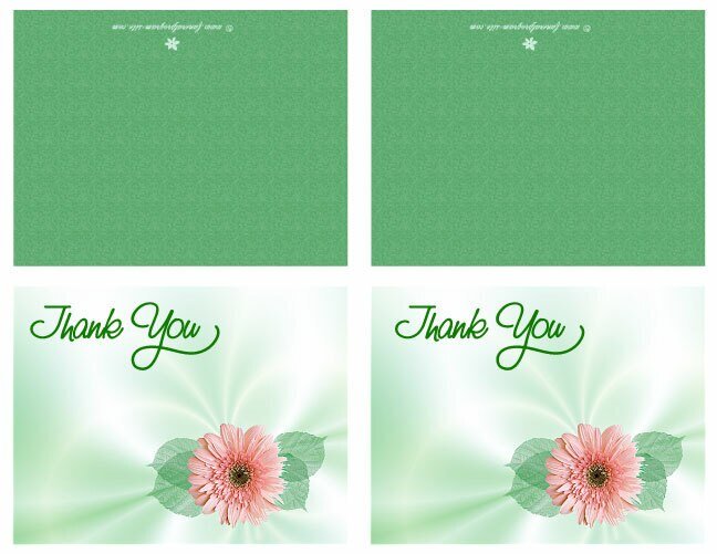 Blossom Thank You Card Template - The Funeral Program Site