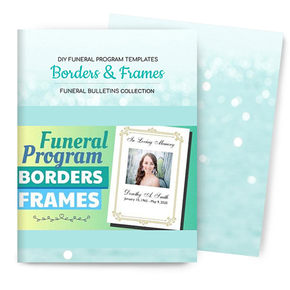 Borders/Frames Printable Funeral Program Catalog – The Funeral Program Site