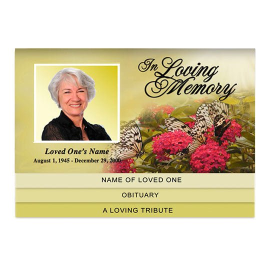 Bouquet 8 - Sided Graduated Bottom Fold Template - The Funeral Program Site