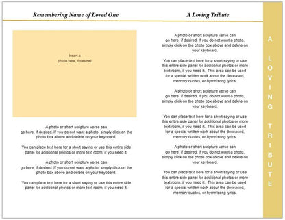 Bouquet 8 - Sided Graduated Program Template - The Funeral Program Site