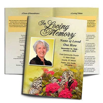 Bouquet Funeral Booklet Template - The Funeral Program Site