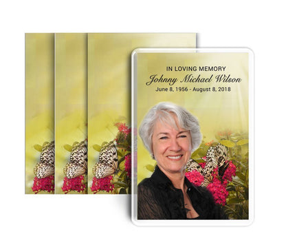 Bouquet Funeral Prayer Card Design & Print (Pack of 50) - The Funeral Program Site