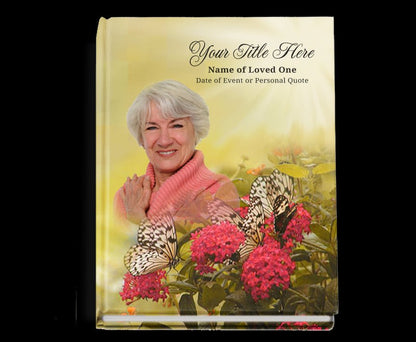 Bouquet Perfect Bind Memorial Funeral Guest Book - The Funeral Program Site