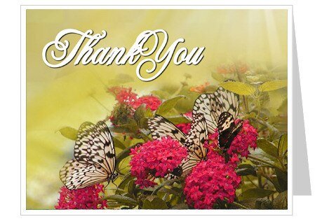 Bouquet Thank You Card Template - The Funeral Program Site