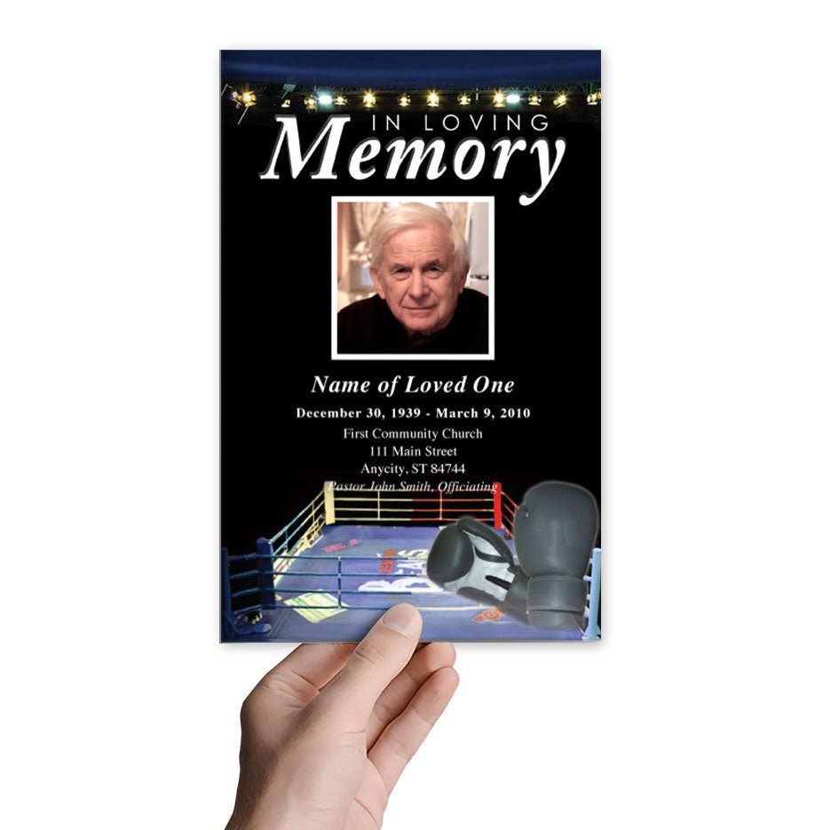 Boxing Funeral Program Template - The Funeral Program Site