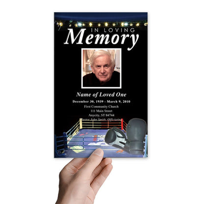 Boxing Funeral Program Template - The Funeral Program Site