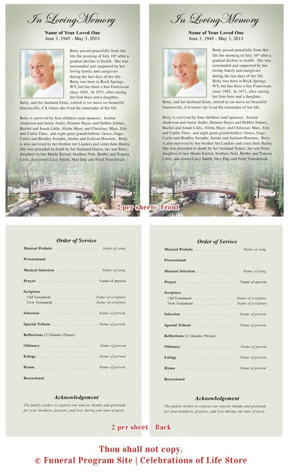 Bridge Funeral Flyer Template - The Funeral Program Site