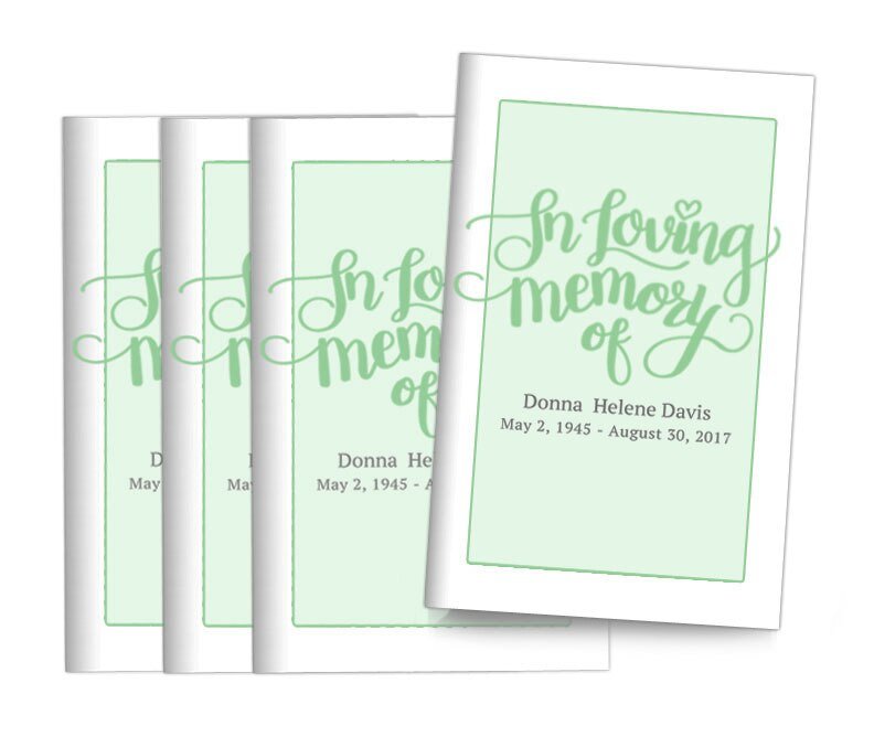 Brushed Bifold Funeral Program Design & Print (Pack of 50) - The Funeral Program Site