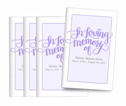 Brushed Bifold Funeral Program Design & Print (Pack of 50) - The Funeral Program Site