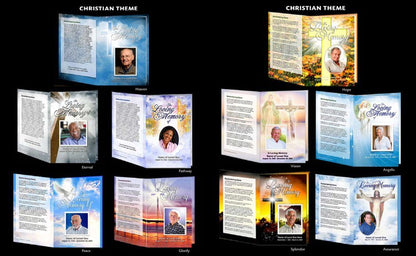 Business 60 BiFold Funeral Program Software Package - The Funeral Program Site