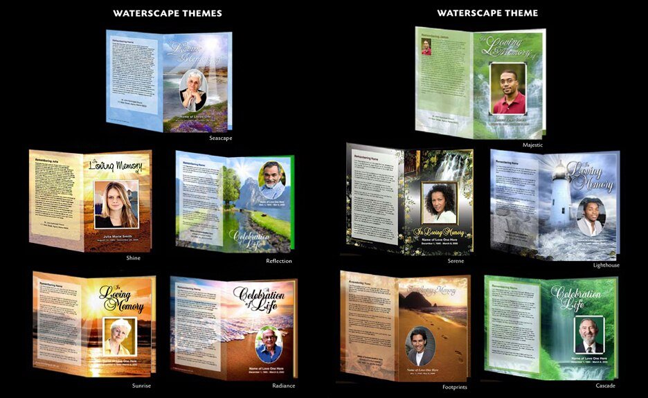 Business 60 BiFold Funeral Program Software Package - The Funeral Program Site