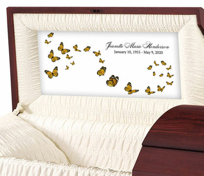 Butterflies Are Free Personalized Casket Panel Insert - The Funeral Program Site