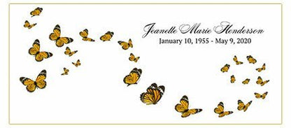 Butterflies Are Free Personalized Casket Panel Insert - The Funeral Program Site