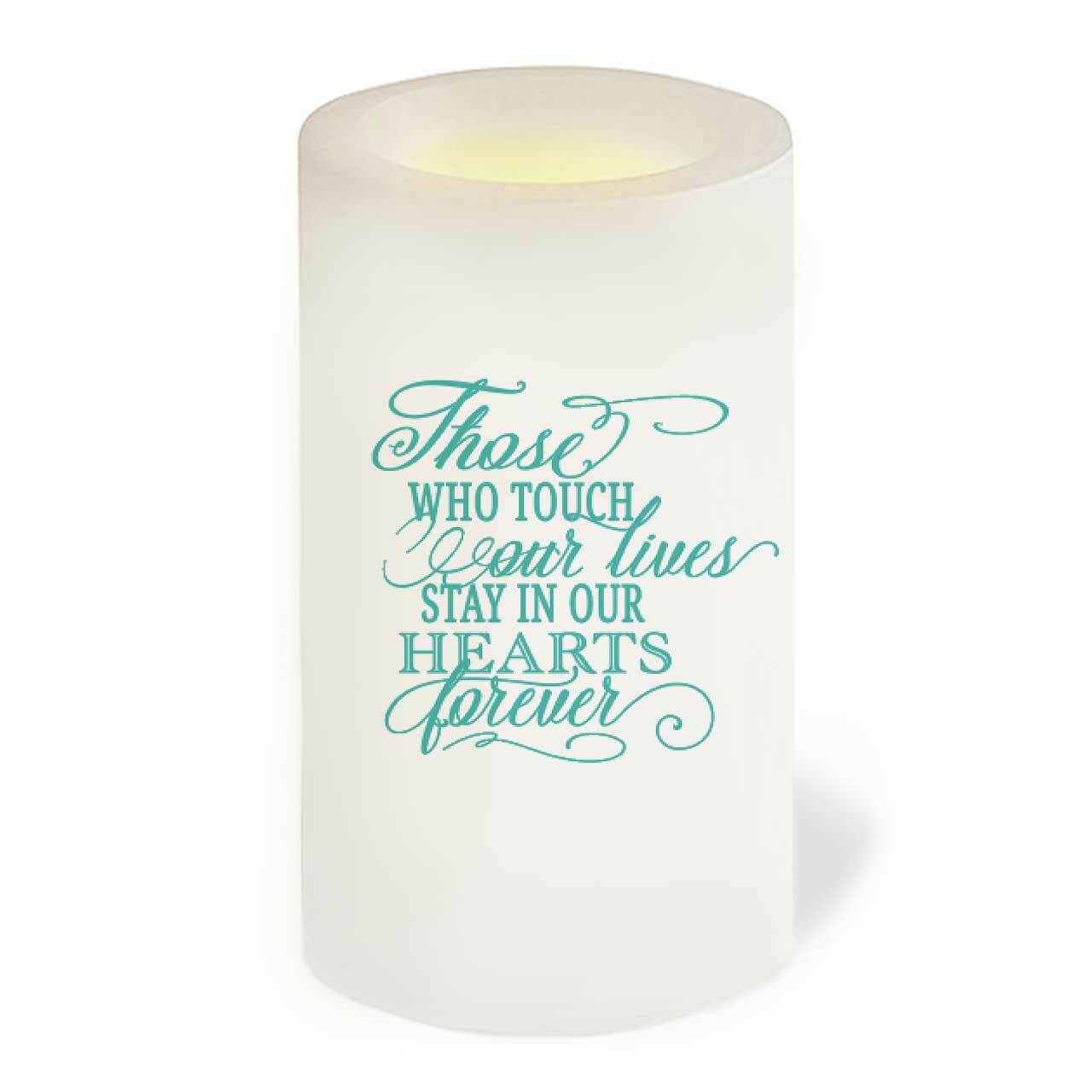 Butterfly Florals Personalized Flameless LED Memorial Candle - The Funeral Program Site