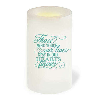 Butterfly Florals Personalized Flameless LED Memorial Candle - The Funeral Program Site