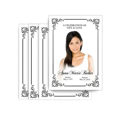 Cadence Funeral Postcard Design & Print (Pack of 50) - The Funeral Program Site