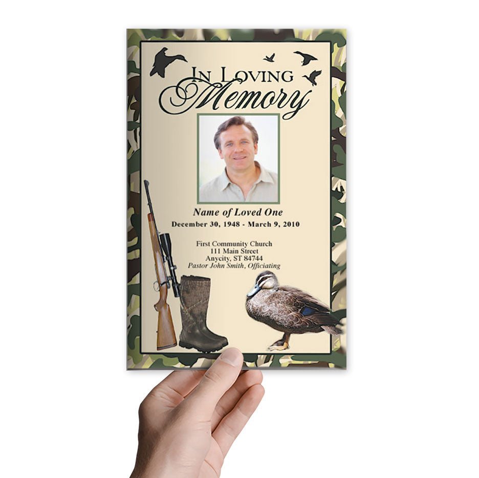 Camouflage Funeral Program Template - The Funeral Program Site