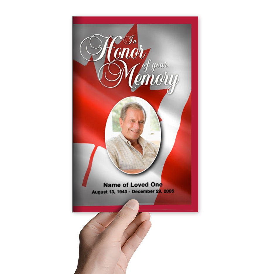 Canada Funeral Program Template - The Funeral Program Site