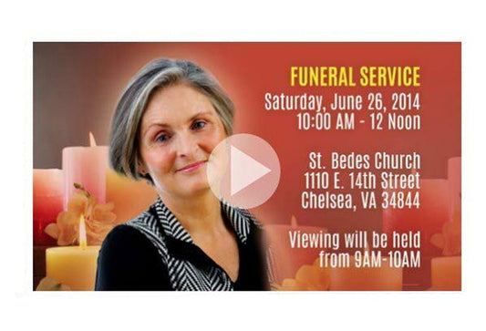 Candle Social Media Funeral Service Announcement Video 1080p - The Funeral Program Site