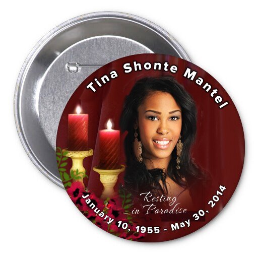 Candlelight Memorial Button Pin (Pack of 10) - The Funeral Program Site