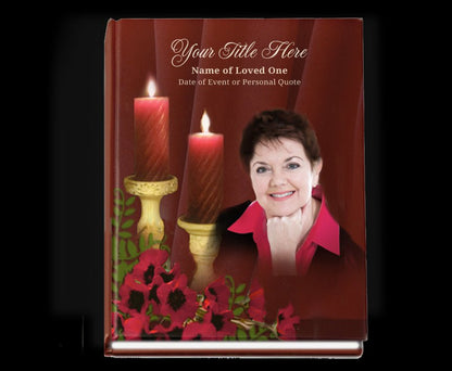 Candlelight Perfect Bind Memorial Funeral Guest Book - The Funeral Program Site