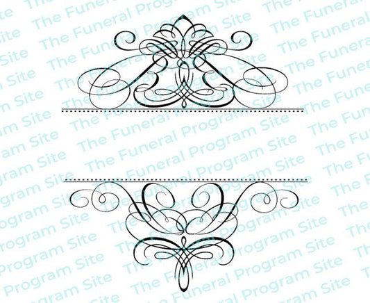 Capella Elegant Vector Flourish Border - The Funeral Program Site