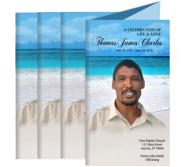 Caribbean Funeral Brochure Design & Print (Pack of 50) - The Funeral Program Site