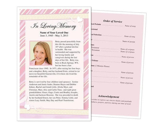 Carly Funeral Flyer Template - The Funeral Program Site