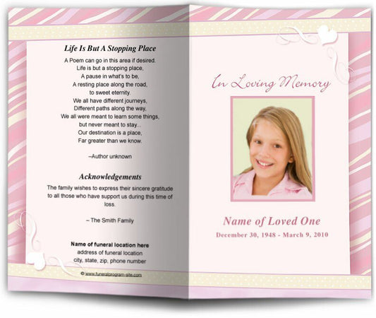 Carly Funeral Program Template - The Funeral Program Site