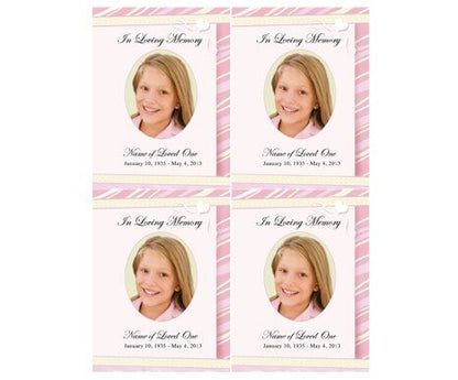 Carly Small Memorial Card Template - The Funeral Program Site