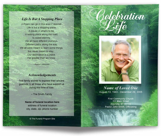 Cascade Funeral Program Template - The Funeral Program Site