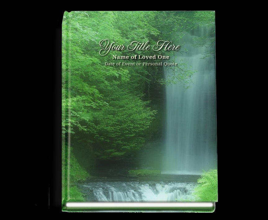 Cascade Perfect Bind Memorial Funeral Guest Book - The Funeral Program Site