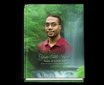 Cascade Perfect Bind Memorial Funeral Guest Book - The Funeral Program Site