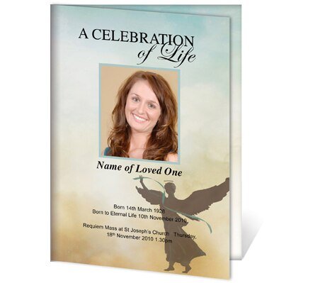 Celestial A4 Funeral Order of Service Template - The Funeral Program Site