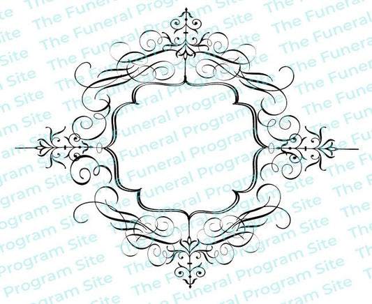 Champagne Elegant Vector Flourish Border - The Funeral Program Site