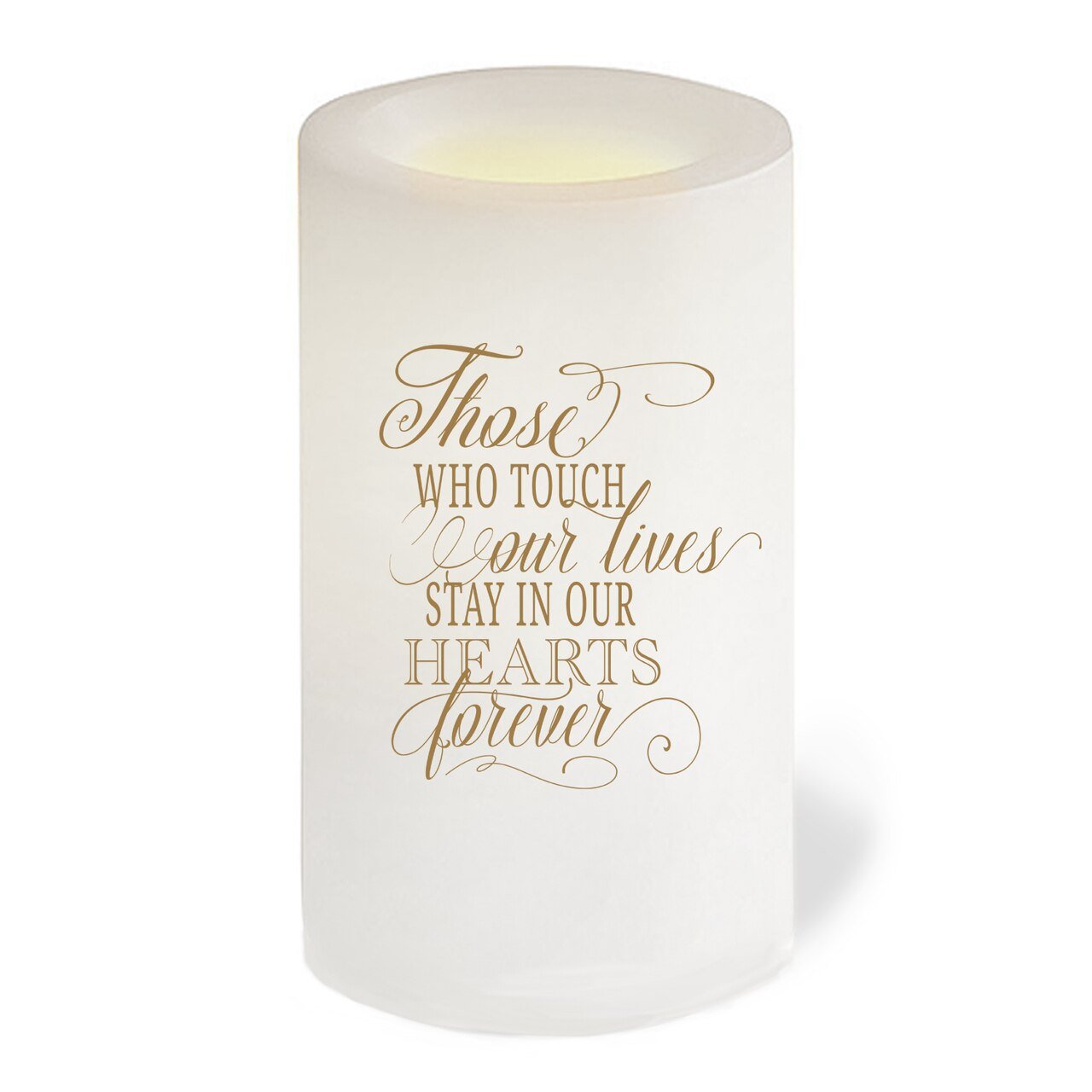 Chestnut Personalized Flameless LED Memorial Candle - The Funeral Program Site