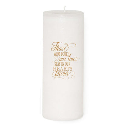 Chestnut Personalized Wax Pillar Memorial Candle - The Funeral Program Site