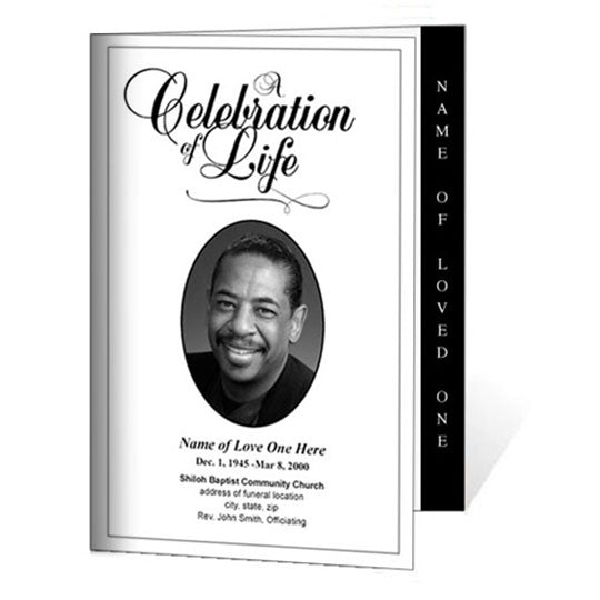 Classic 4 - Sided Graduated Funeral Program Template - The Funeral Program Site