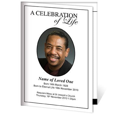 Classic A4 Funeral Order of Service Template - The Funeral Program Site